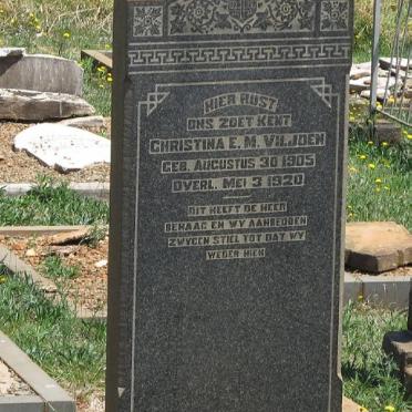 VILJOEN Christina E.M. 1905-1920