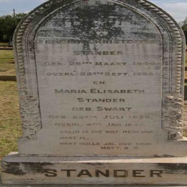 STANDER Hendrik Christoffel 1849-1925 &amp; Maria Elisabeth SWART 1856-1937