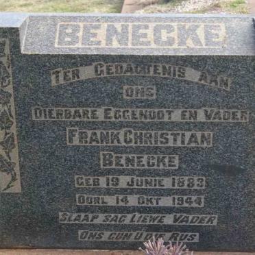 BENECKE Frank Christian 1883-1944