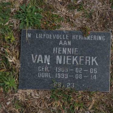 NIEKERK Hennie, van 1908-1999