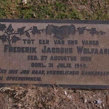 WOLFVAARDT Frederik Jacobus 1860-1948