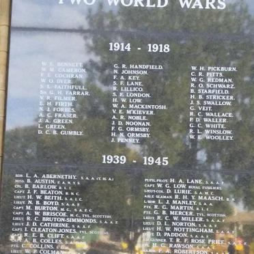 Gauteng, JOHANNESBURG, Illovo, Wanderers Cricket Club, Memorial plaque