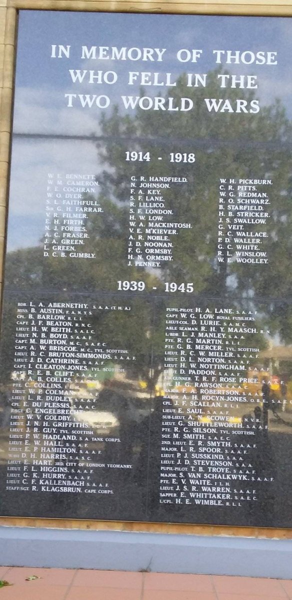 Wanderers Memorial Plaque WWI and WWII