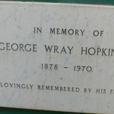 HOPKINSON George Wray 1878-1970