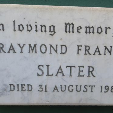 SLATER Raymond Francis -1988