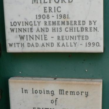 MILFORD Eric 1908-1981 :: PULLAR Edith Ena