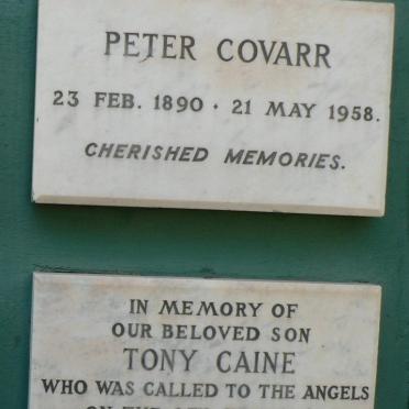 COVARR Peter 1890-1958 :: CAINE Tony -1968