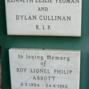 YEOMAN Kenneth Leslie :: CULLINAN Dylan :: ABBOTT Roy Lionel Philip 1904-1983