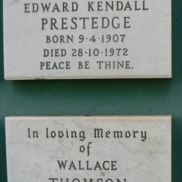 PRESTEDGE Edward Kendall 1907-1972 :: THOMSON Wallace 1912-1989