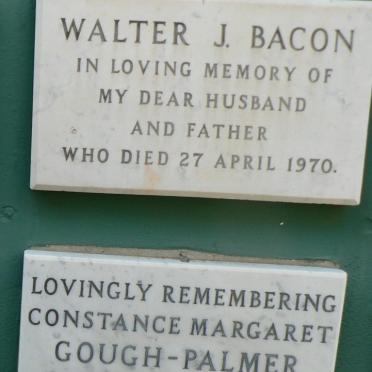 BACON Walter J. -1970 :: GOUGH-PALMER Constance Margaret nee HOWARTH 1919-1993