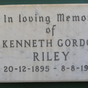 RILEY Kenneth Gordon 1895-1989