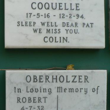 COQUELLE Anne 1916-1994 :: OBERHOLZER Robert 1932-1994