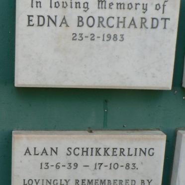 BORCHARDT Edna -1983 :: SCHIKKERLING Alan 1939-1983