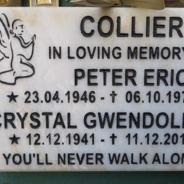 COLLIER Peter Eric 1946-1977 &amp; Crystal Gwendoline 1941-2010