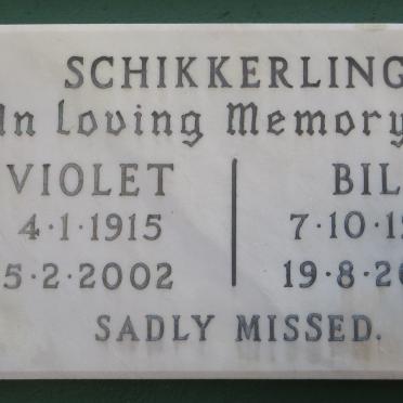 SCHIKKERLING Bill 1907-2004 &amp; Violet 1915-2002