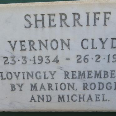 SHERRIFF Vernon Clyde 1934-1987