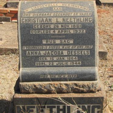 NEETHLING Christiaan L. 1861-1932 &amp; Anna Jacoba DESSELS 1864-1944