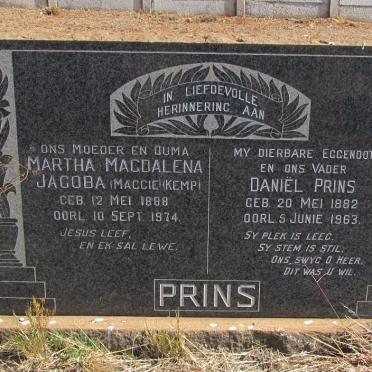 PRINS Daniel 1882-1963 &amp; Martha Magdalena Jacoba KEMP 1888-1974