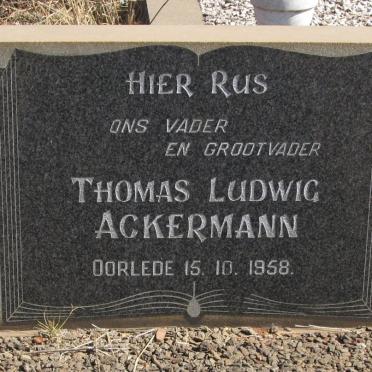 ACKERMANN Thomas Ludwig -1958