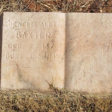 BAXTER Cornelia Aletta 1873-1949