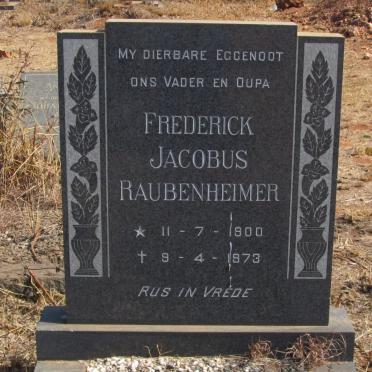 RAUBENHEIMER Frederick Jacobus 1900-1973