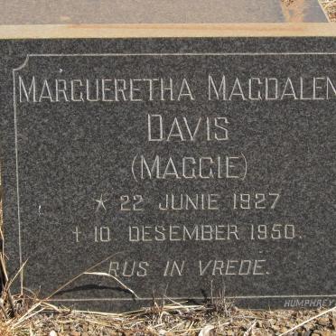 DAVIS Margueretha Magdalena 1927-1950