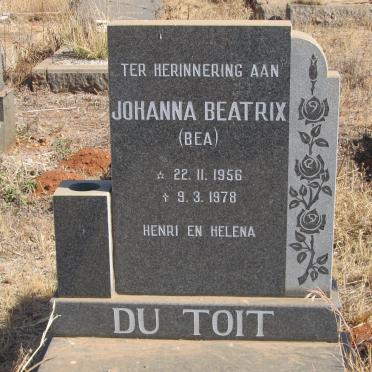 TOIT Johanna Beatrix, du 1956-1978