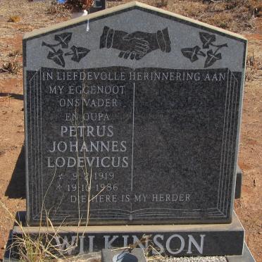 WILKINSON Petrus Johannes Lodevicus 1919-1986