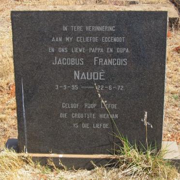 NAUDE Jacobus Francois 1895-1972