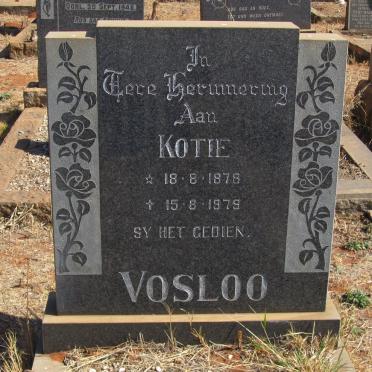 VOSLOO Kotie 1878-1979