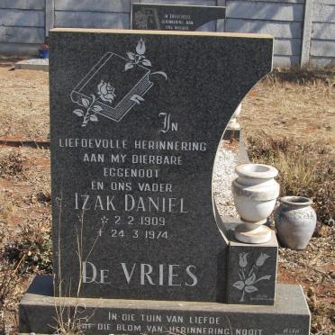 VRIES Izak Daniel, de 1909-1974