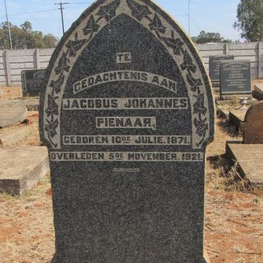 PIENAAR Jacobus Johannes 1871-1921