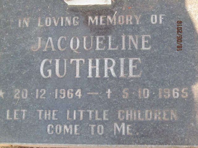 GUTHRIE Jacqueline 1964-1965