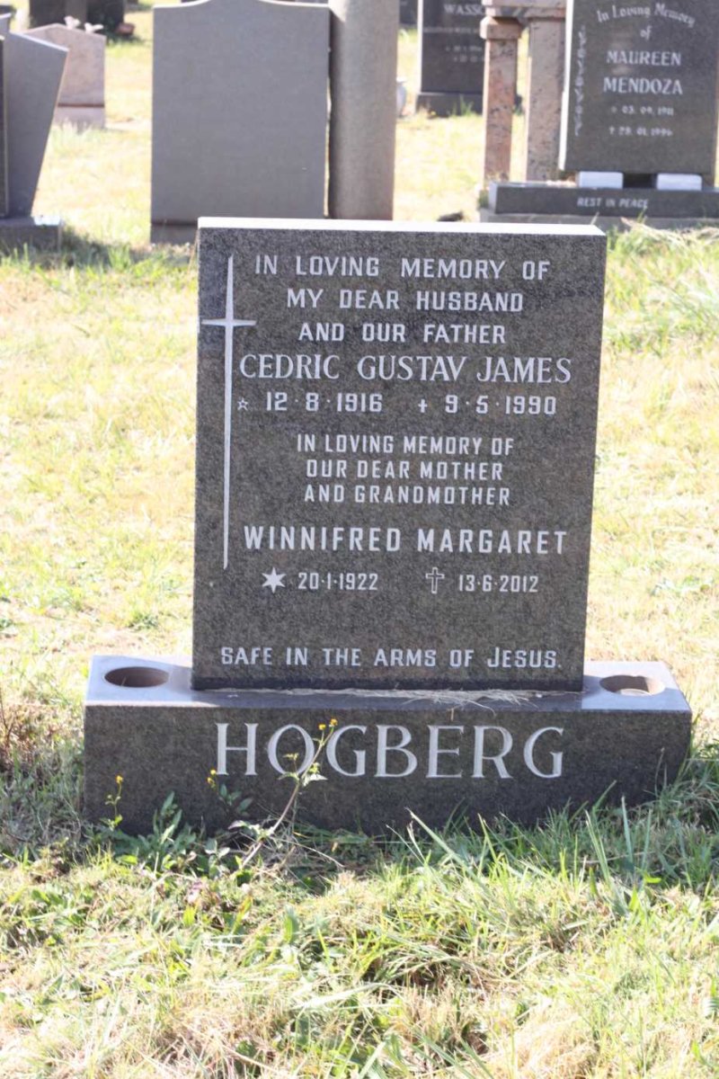 HOGBERG Cedric Gustav James 1916-1990 &amp; Winnifred Margaret 1922-2012