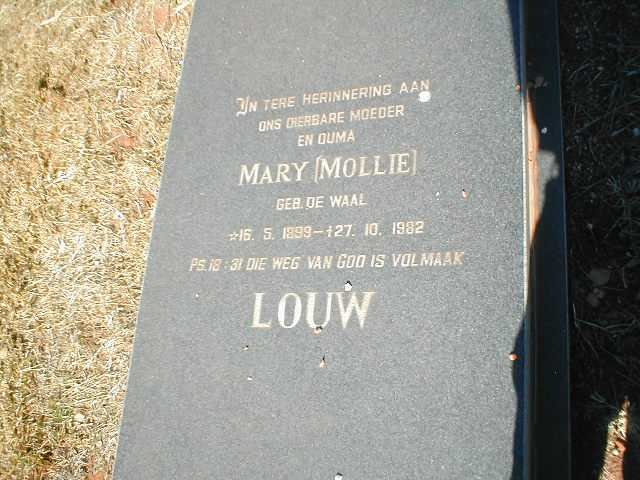 LOUW Mary nee de WAAL 1899-1982