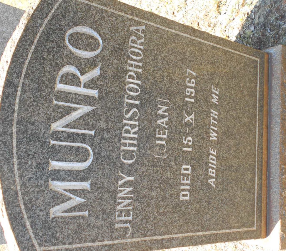 MUNRO Jenny Christophora -1967