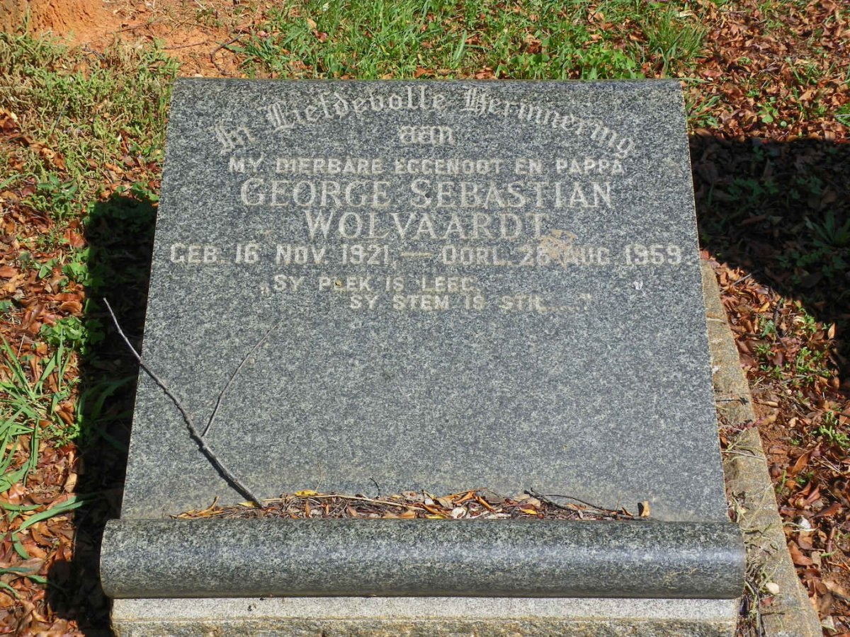 WOLVAARDT George Sebastian 1921-1959