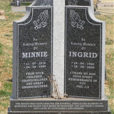 ALLEN Minnie 1916-1989 :: JACOBS Ingrid 1960-2009
