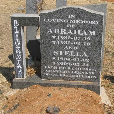 BLIGNAUT Abraham 1932-1982 &amp; Stella 1934-2009