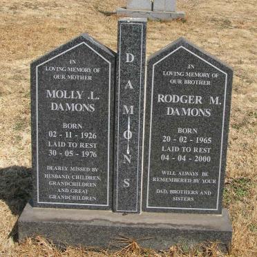 DAMONS Molly L. 1926-1976 :: DAMONS Rodger M. 1965-2000