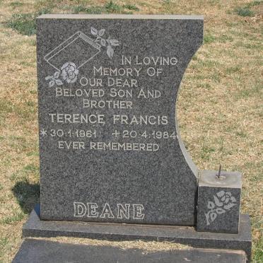 DEANE Terence Francis 1961-1984
