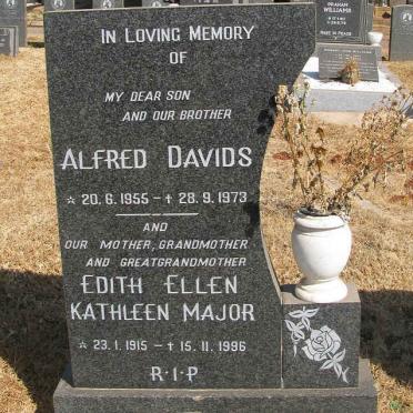 DAVIDS Alfred 1955-1973 :: MAJOR Edith Ellen Kathleen 1915-1996