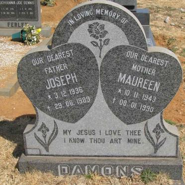 DAMONS Joseph 1936-1989 &amp; Maureen 1943-1990