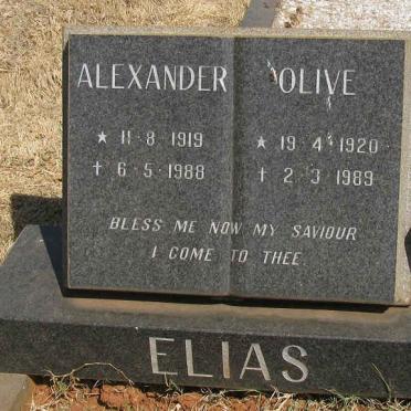 ELIAS Alexander 1919-1988 &amp; Olive 1920-1989
