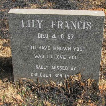 FRANCIS Lily -1957