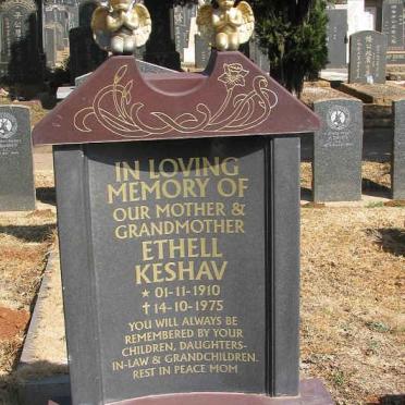 KESHAV Ethell 1910-1975