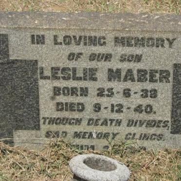 MABER Leslie 1933-1940