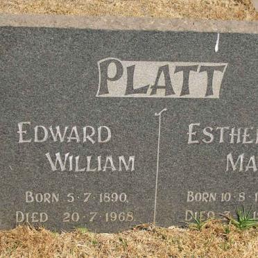 PLATT Edward William 1890-1968 &amp; Esther  Maud 1892-1977