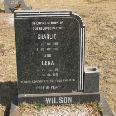 WILSON Charlie 1912-1961 &amp; Lena 1916-1982