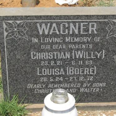 WAGNER Christian 1921-1969 &amp; Louisa BOERE 1924-1972